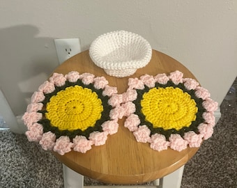 Posavasos De Maceta De Ganchillo