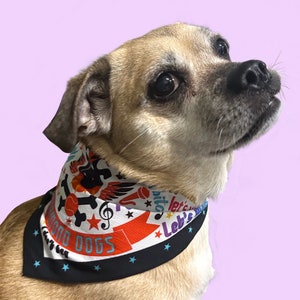 Dog scarf -  Ziggy Black Multi colour print