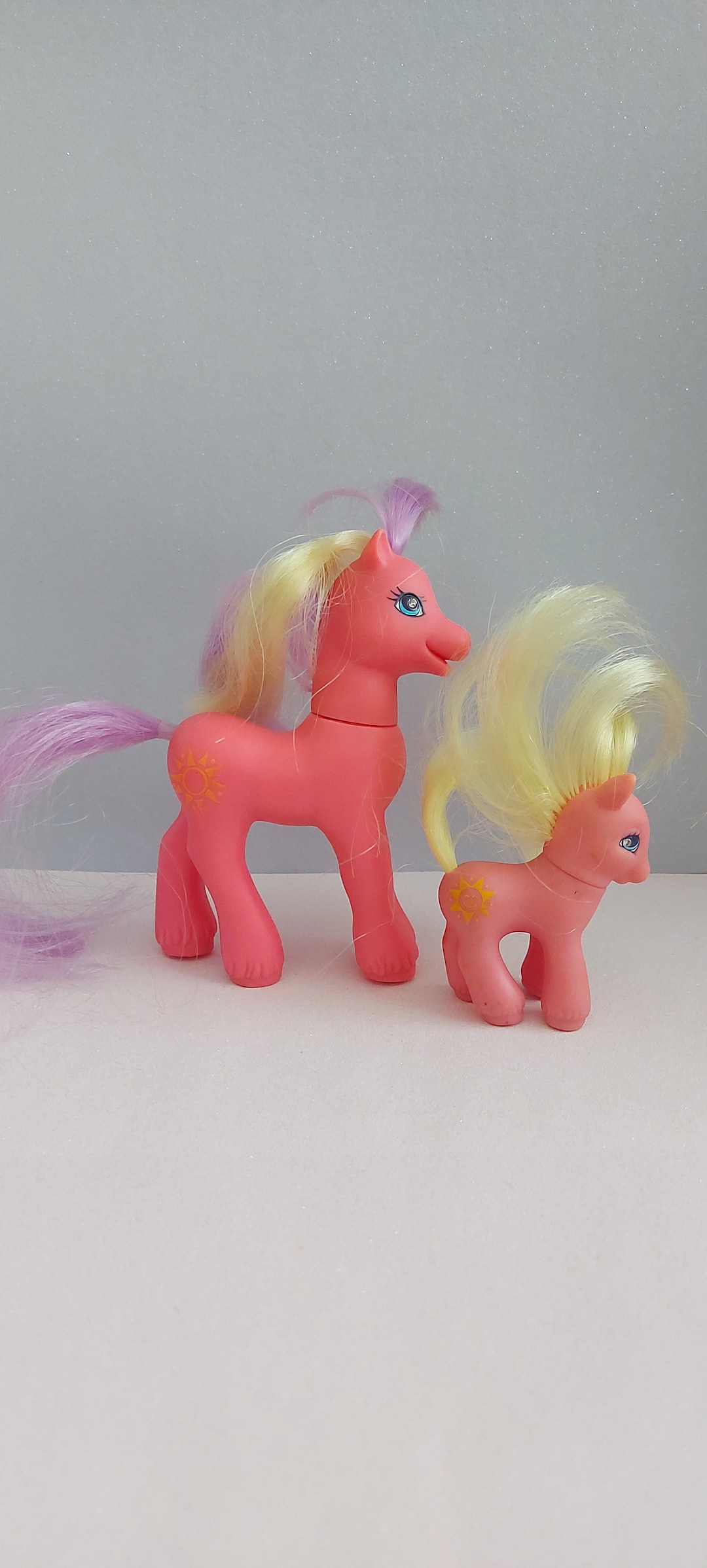 Buy My Little Pony G2 Magic Motion Family Sunsparkle and Baby Sunbeam Maman Soleïa Et Bébé Bonheur Hasbro MOC 2000 Online in India