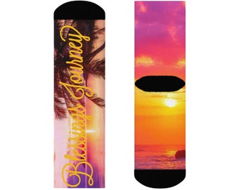 Blessings Journey Crew Socks, summer socks , beach socks, long sock gift