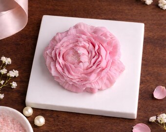 Velas de peonía hechas a mano: un regalo, velas florales realistas, juego de velas para decoración del hogar