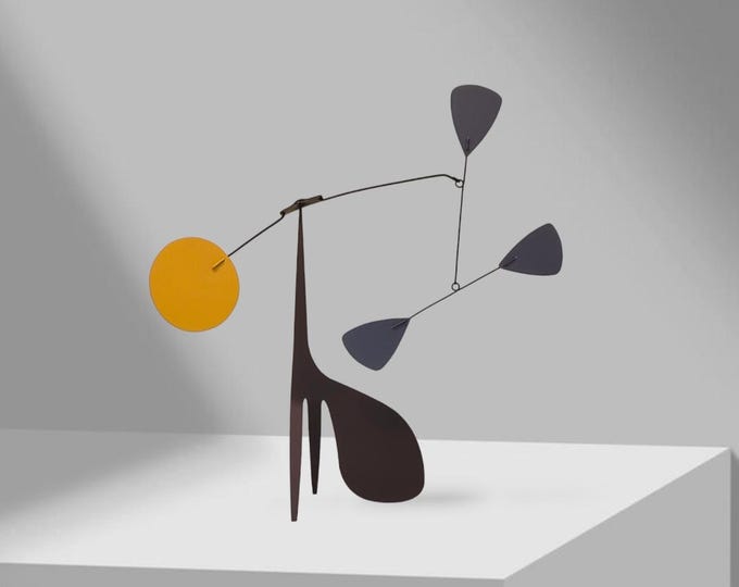 Stabile mobile, signed limited edition, mobile metal sculpture, tabletop kinetic mobile, made in France, midcenturymodern art
