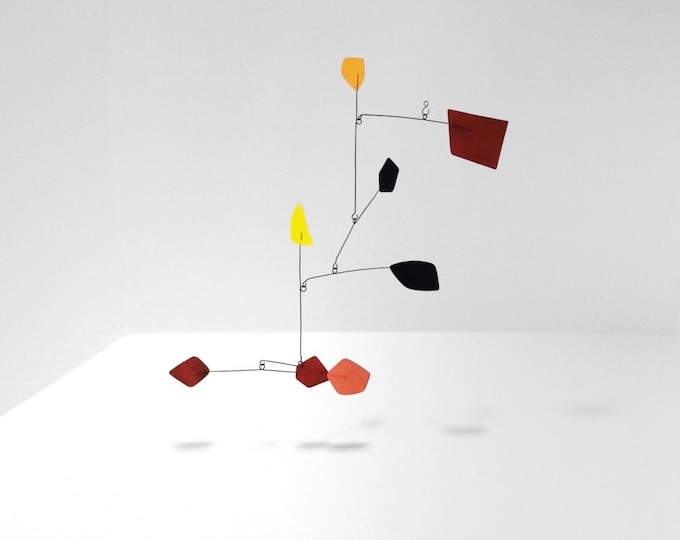 Kinetic mobile to hang, kinetic mobile. metal mobile, modern mobile, handmade in France, midcentury mobile