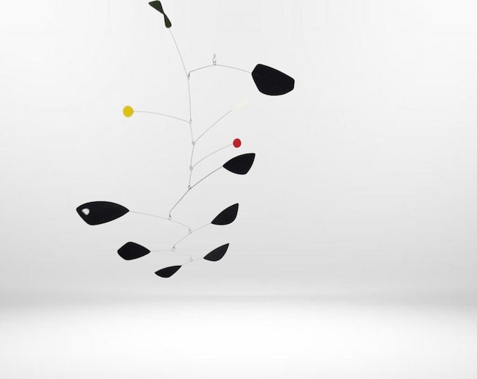 Modern kinetic mobile, metal mobile sculpture, handmade in France, midcentury, kinetic art, modern mobile