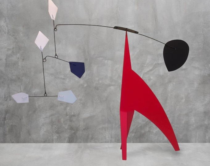 Stabile mobile, signed limited edition, mobile metal sculpture, tabletop kinetic mobile, made in France, midcenturymodern art