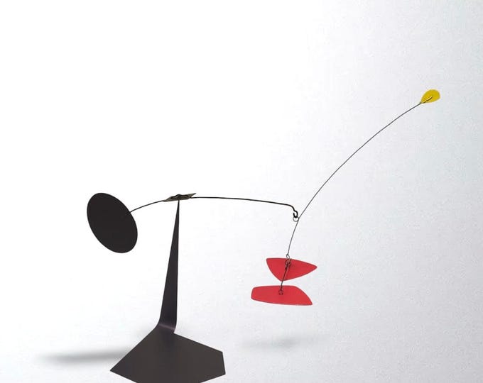 Stabile mobile, signed limited edition, mobile metal sculpture, tabletop kinetic mobile, made in France, midcenturymodern art