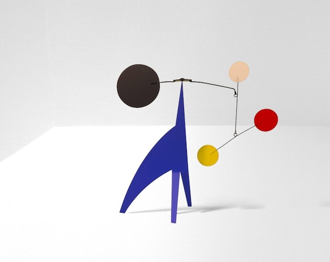 Stabile mobile, signed limited edition, mobile metal sculpture, tabletop kinetic mobile, made in France, midcenturymodern art