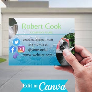 Fully customizable business card template for pressure washers. Ready to print in high quality.