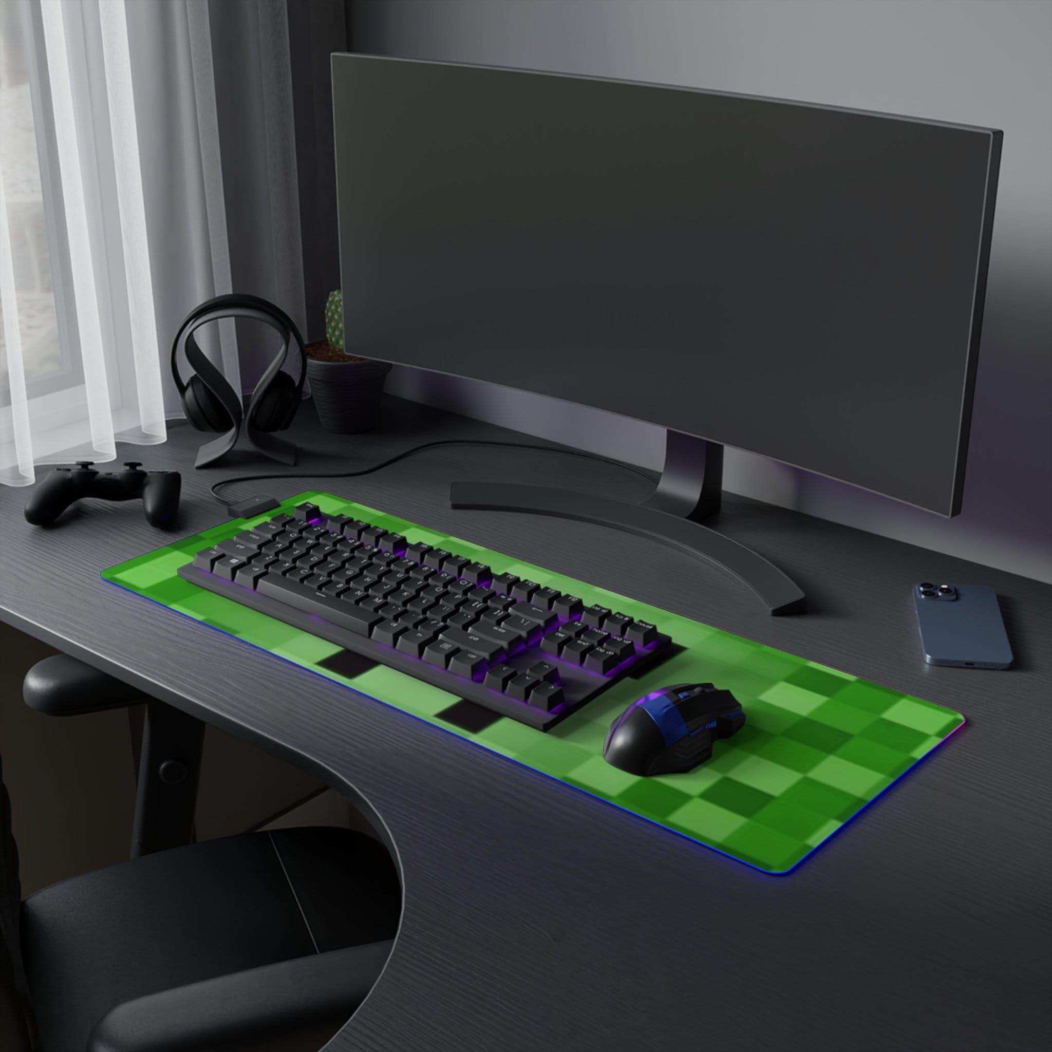 LED Minecraft Mouse Pad Creeper Gaming Strip Immersive RGB Unique Gift ...