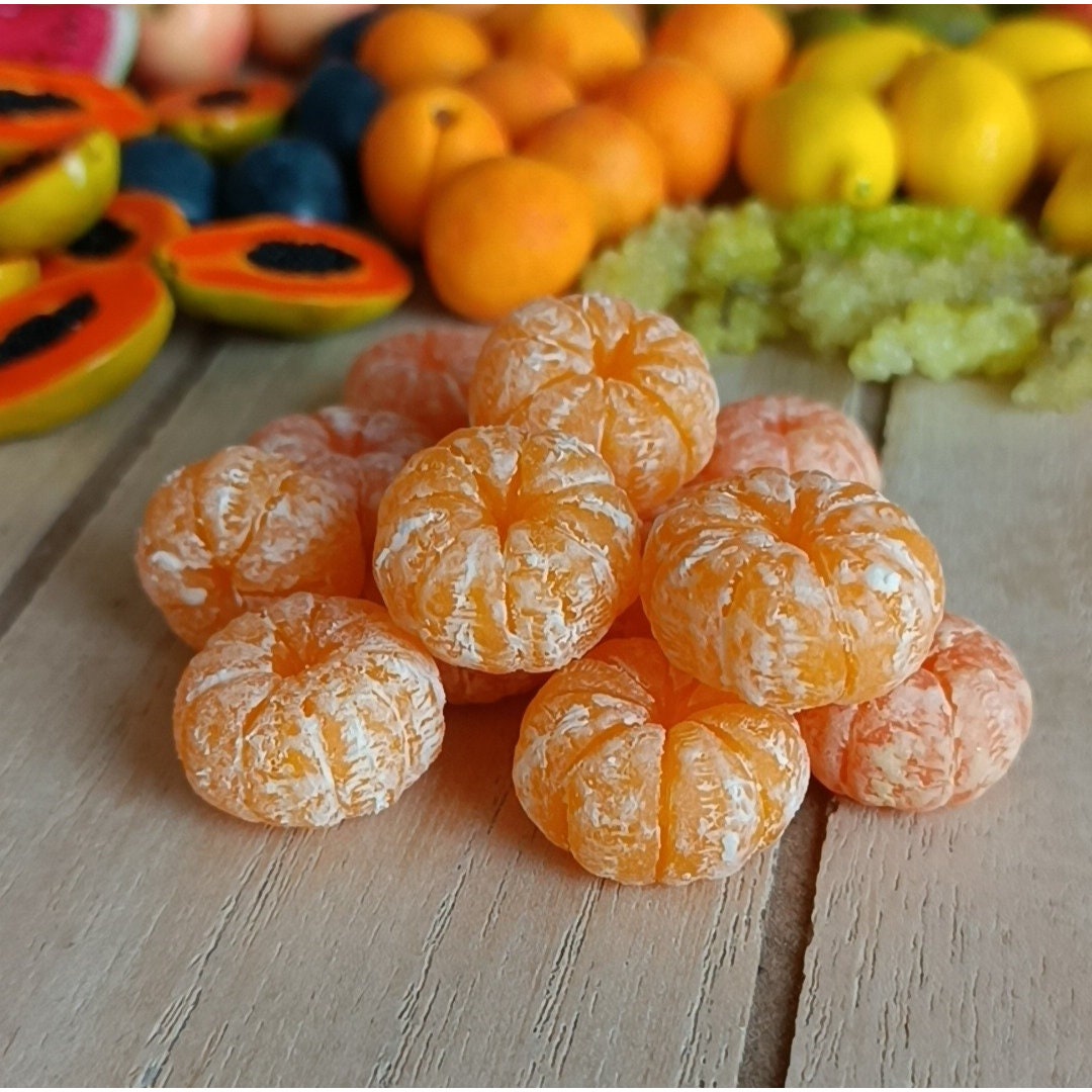 Miniature Peeled Mandarin, Realistic Dollhouse Food - Etsy