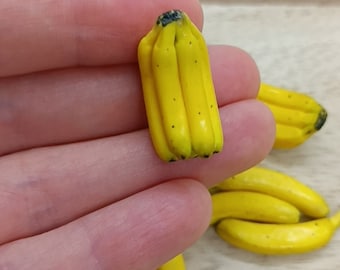 Miniature banana for doll, Dollhouse miniatures, 1:6 scale banana,  Miniature food, Realistic fake fruit, Dollhouse food,doll accessories