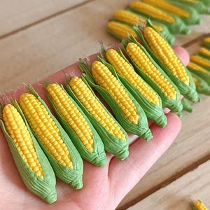 Miniatur Mais/ Miniatur Essen/ Essen für Puppenhaus/ Puppenhaus Essen/ Miniatur Gemüse/ Schmuck Mais/ Schmuck Vegan/ Fake Food realistisch Mais