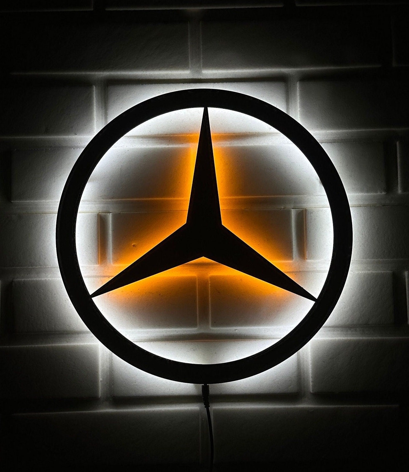 MERCEDES BENZ LED-LICHT Zeichen Logo Garage Retro Automobilia SLS