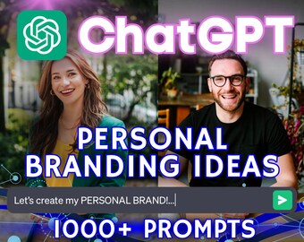ChatGPT Personal Branding Ideas 1000+ Prompts | Design a Brand | Self Improvement | Idea Generator | Content Generation