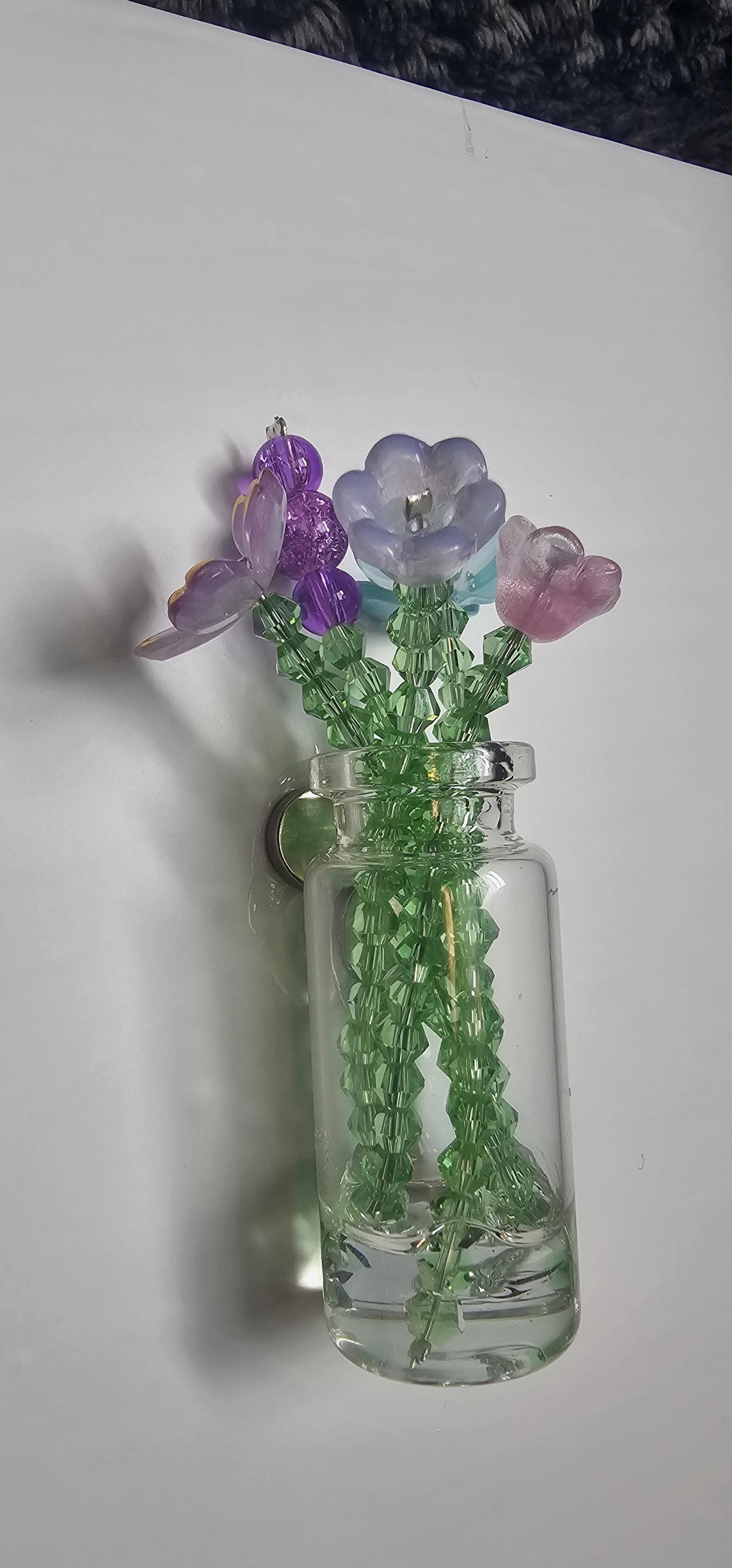 Beaded Flower Bouquet Magnet - Thumbnail 4