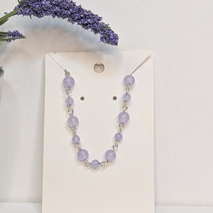 Amethyst Glass Beaded Bracelet- Purple Bracelet