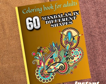 Adult Mandalas coloring book| Easy and delightful Mandala for Relaxation and Mindfulness | Printable PDF