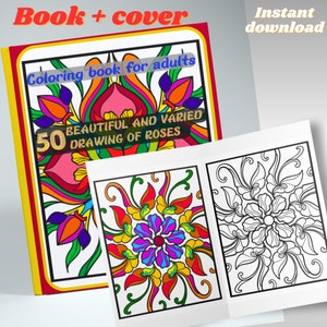 Easy and delightful varied flower mandala pages | Adult mandala coloring book | digital Download | Printable PDF