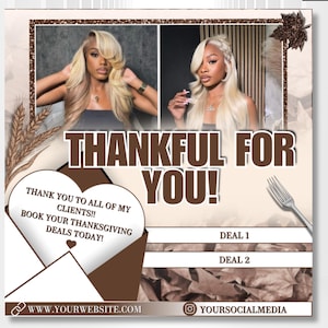 November-Buchungsflieger-DIY-Vorlage, anpassbarer Thanksgiving-Flyer, DIY-Feiertags-Specials-Flyer für Make-up, Haare, Wimpern, Nägel, Buchen Sie noch heute
