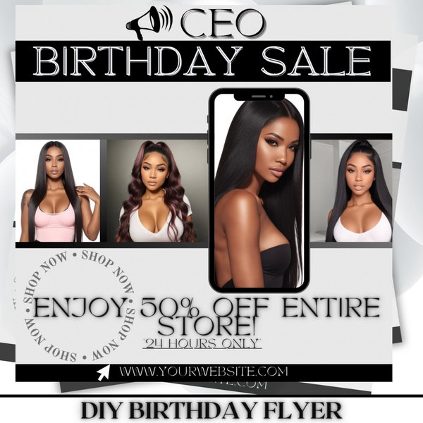 DIY CEO Birthday Flyer | Birthday Flyer | Social Media Flyer | Discount Flyer | Birthday | DIY Flyer | Celebration