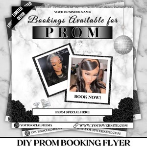 DIY Prom Specials Flyer: Makeup, Hair, & More (DIY Canva Template)