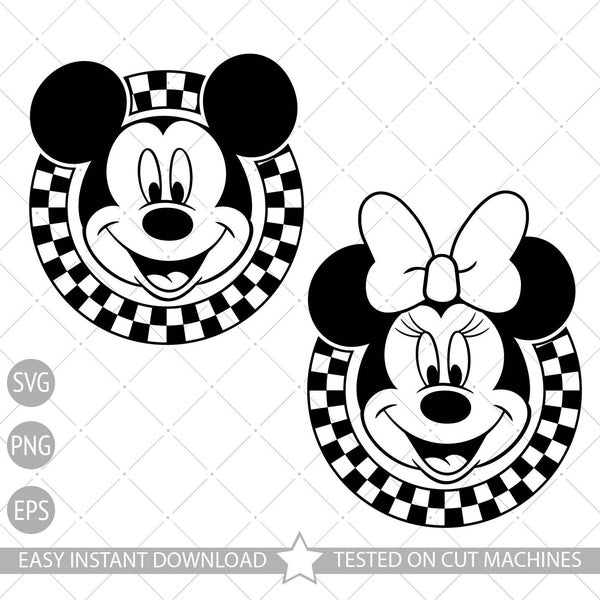 Checkered Mouse Svg Png, Printable Design, Svg For Cricut Cutting File, Vinyl Cut File Cricut, Instant Download