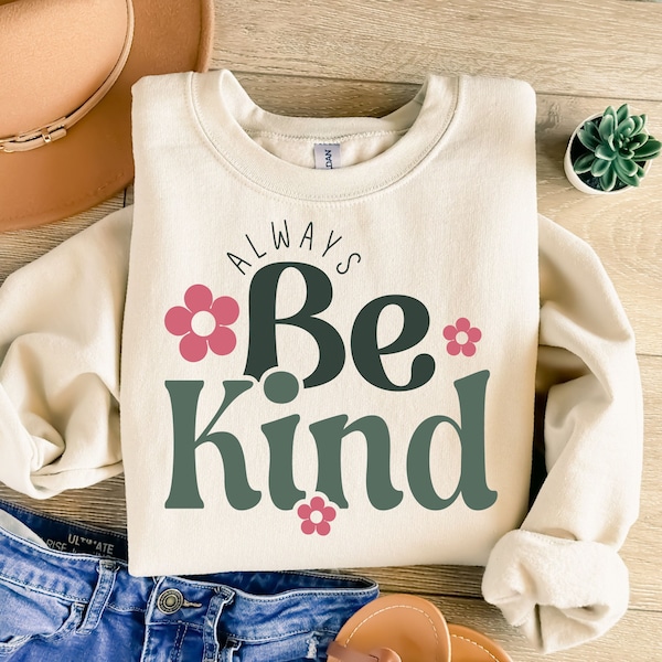 Always Be Kind Svg, Kindness Svg, Retro Svg, Kindness Svg Png Eps,  Inspirational Svg, Inspirational Quotes Svg, Positive Svg, Png Cut File