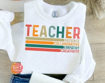 Retro teacher PNG design, teacher png , teacher life png , teacher clipart, teacher sublimation, back to school png, digital download