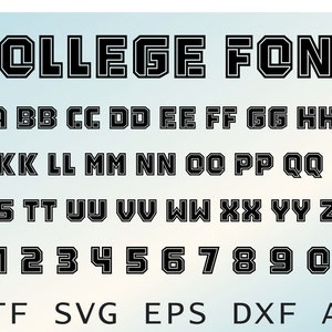 College Font, Varsity Font SVG, Varsity Font Svg Bundle, Collage Font Svg, Varsity Alphabet Svg, Font for Cricut, Font Cut File