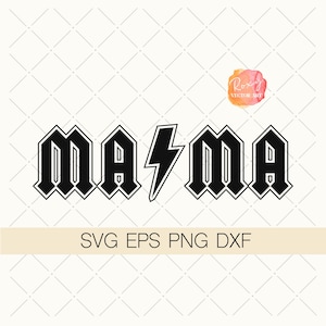 Mama With Lightning Bolt Svg Png Eps, Mama Svg, Mother's Day Svg, Mom ...