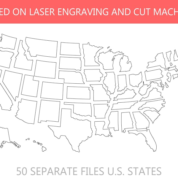 Simple USA States SVG, 50 States SVG Bundle, Cut Files, Cricut, Clip art, states editable, America Svg, States  Svg / Editable Svg