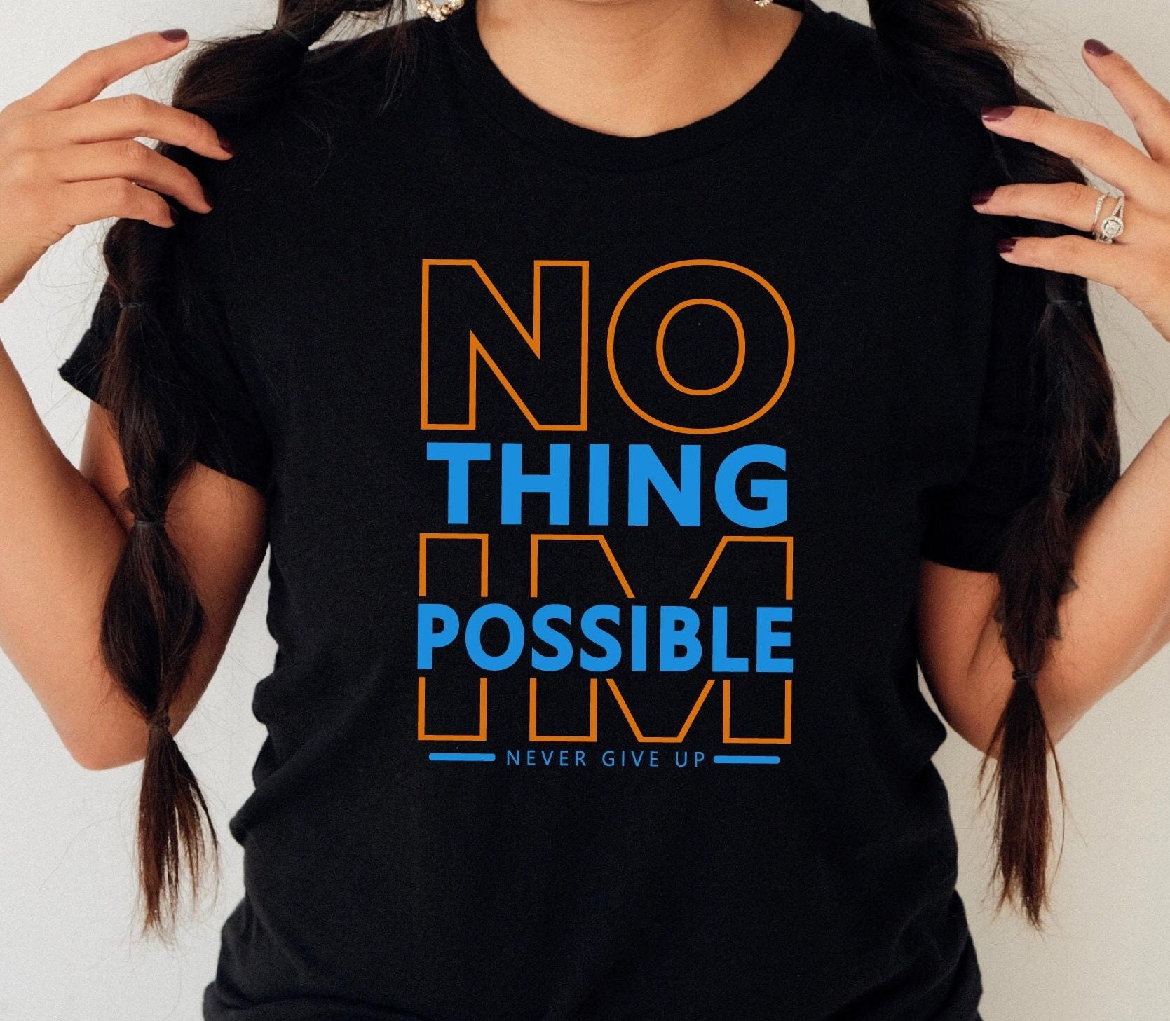 Never Give up T-shirt SVG and PNG, Motivational Typography Tee ...