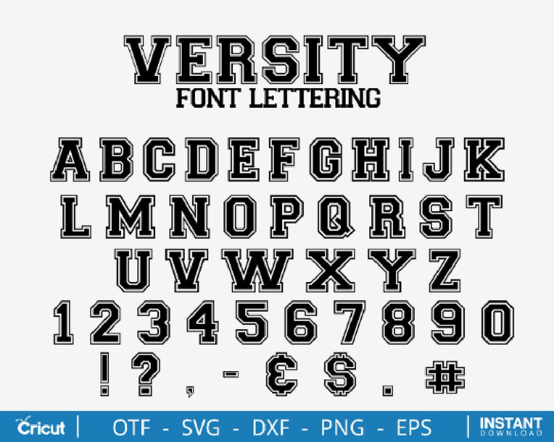 Varsity Font, Varsity Font SVG, Bundle, Collage Font Svg, Varsity