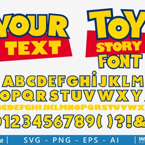 Cartoon-Schrift, Story-Schrift, Spielzeug-Schrift, OTF SVG, geschichtet, Toy Story Font Bundle, sofortiger Download, Cricut bereit