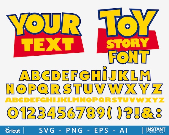 Cartoon Font, Story font, Toy Font, OTF SVG, Layered, Toy Story Font Bundle, Instant Download, Cricut Ready
