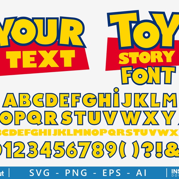 Cartoon Font, Story font, Toy Font, OTF SVG, Layered, Toy Story Font Bundle, Instant Download, Cricut Ready