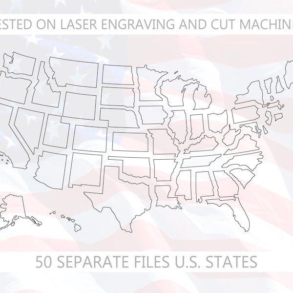 Simple USA States SVG, 50 States SVG Bundle, Cut Files, Cricut, Clip art, states editable, America Svg, States  Svg / Editable Svg