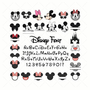 Mouse Font  Bundle SVG, Mouse Font SVG, Mouse Ttf Letters SVG, Customize Gift Svg, Vinyl Cut File, Otf, Svg, Pdf, Dxf, Printable Design File