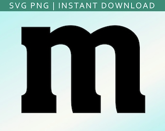 Lower case letter m svg png, m svg, m png, m clip art, m cricut silhouette cut file, halloween costume m svg, m's svg png clip art