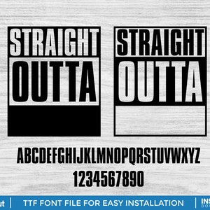 Cadre Compton SVG, Straight Outta Custom, SVG, téléchargement immédiat, Straight Outta modèle, Outta Compton svg, Straight Outta png
