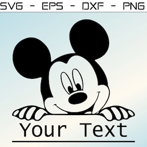 Monogramme Mickey furtivement, PNG SVG, prêt pour la découpe Cricut, téléchargement immédiat, svg Mickey Head, monogramme de texte Mickey.