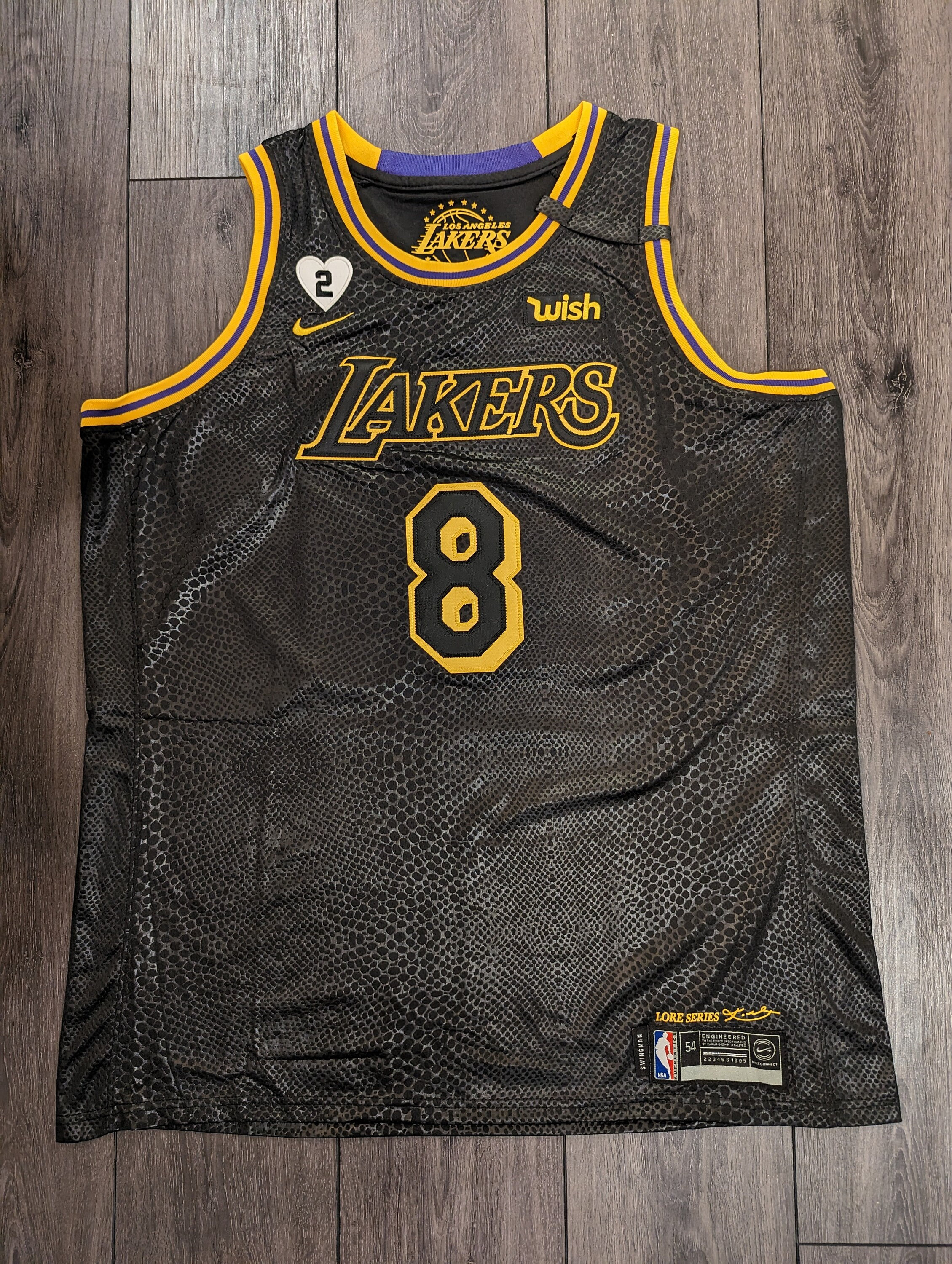 Los Angeles Lakers LeBron James #23 Nike NBA Jersey Lore Series Momba Size  54