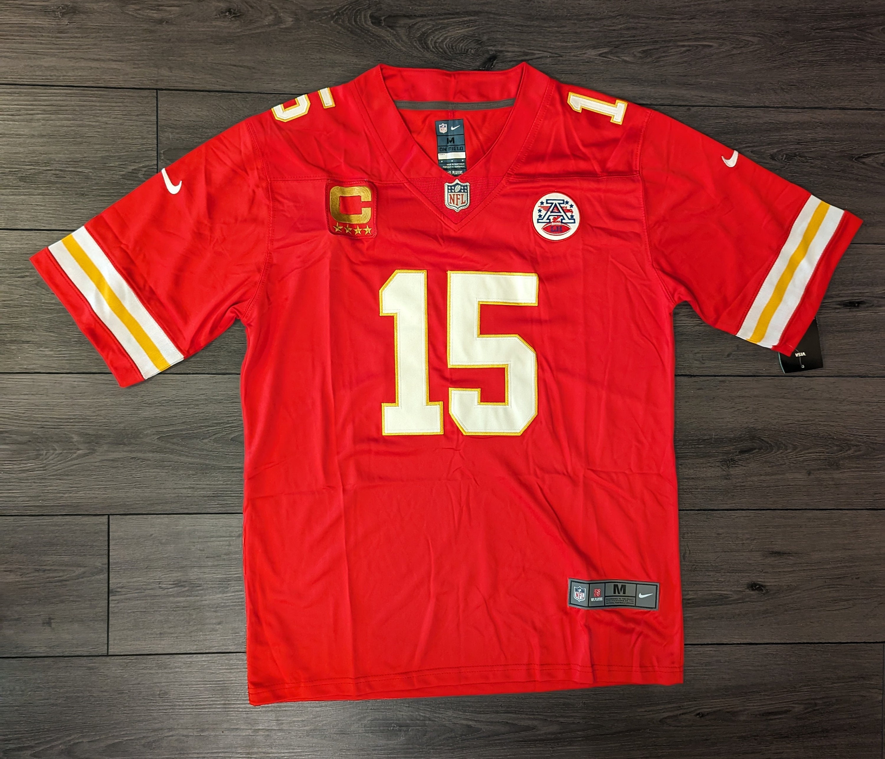 Patrick Mahomes 15 Kansas City Chiefs Captain Patch Red Home Etsy