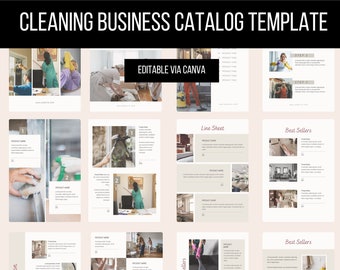 Cleaning Business  Catalog | Small Business Ebook Template | Canva Editable Design