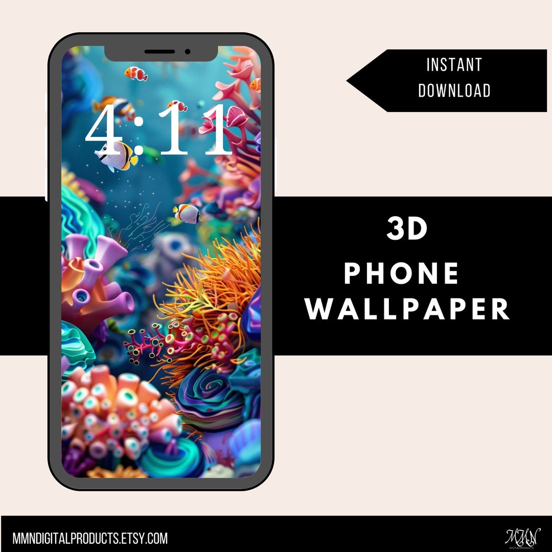 Ocean Sea Life 3D Wallpaper High Res for IOS and Android-trendy Digital