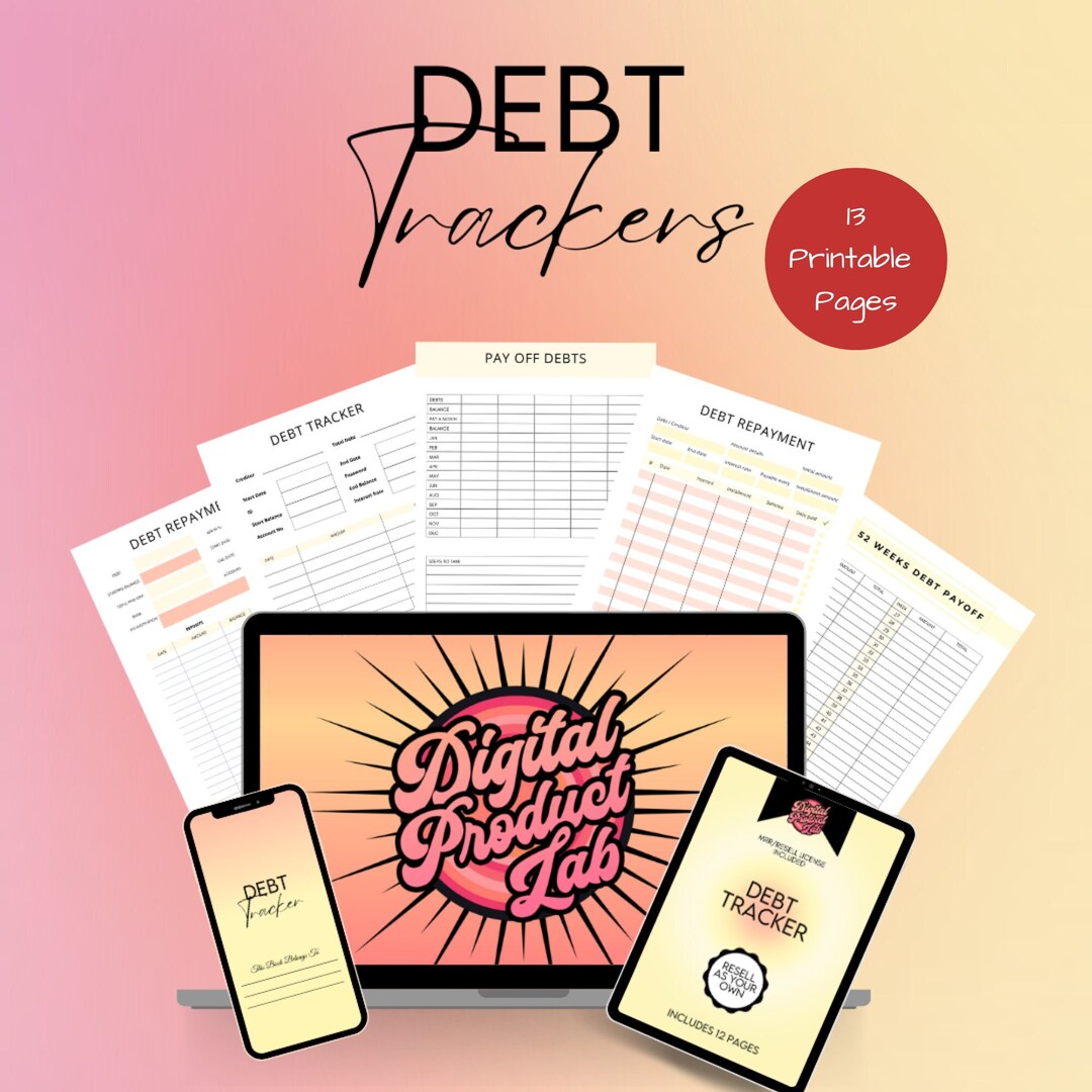 Debt Tracker 13 Pages Printable Debt Tracker, Payoff Debts, Instant PDF ...