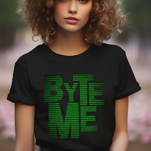 Funny Computers T-Shirt - Binary Code Design - Geeky Computer Humor - IT Tee. Gift for sassy programmer, technology nerd and science teacher