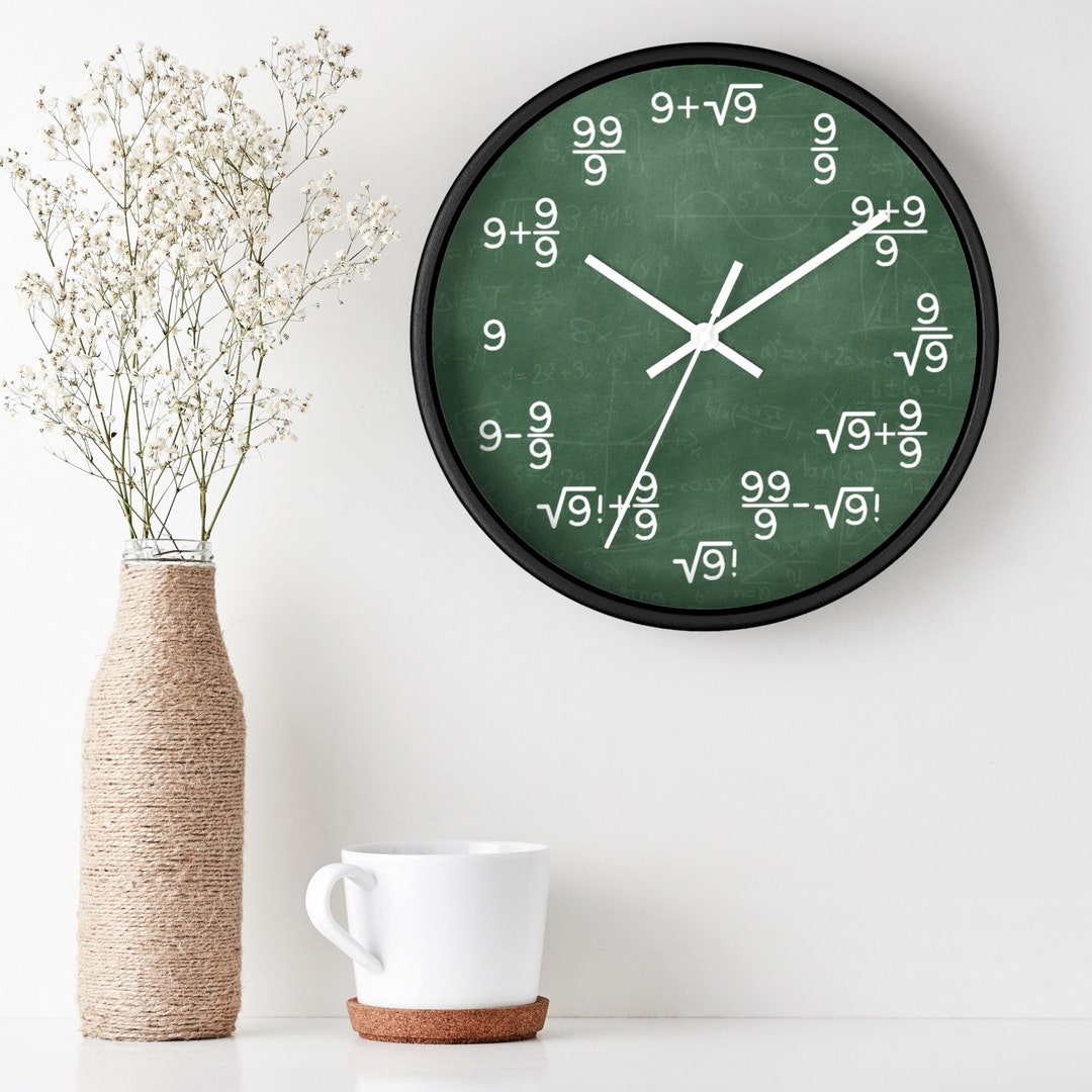 Ecuaciones Matemáticas Reloj MatemÃ¡tico Pared Reloj De Pared