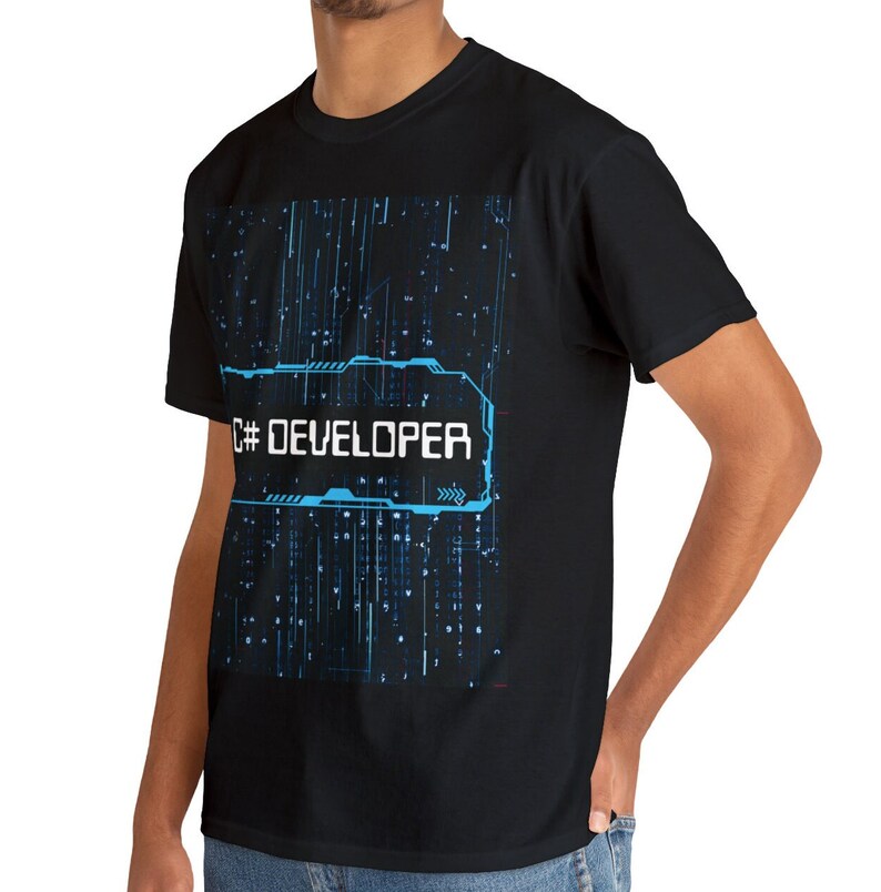 Camiseta para desenvolvedor C#, design tecnológico da nova era imagem 4