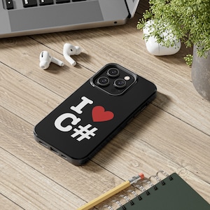 Funny Programming Phone case - I Love C# iPhone Case - Developer Gift - Programming Geek - Code Lover - Tech Accessories - Phone Cover